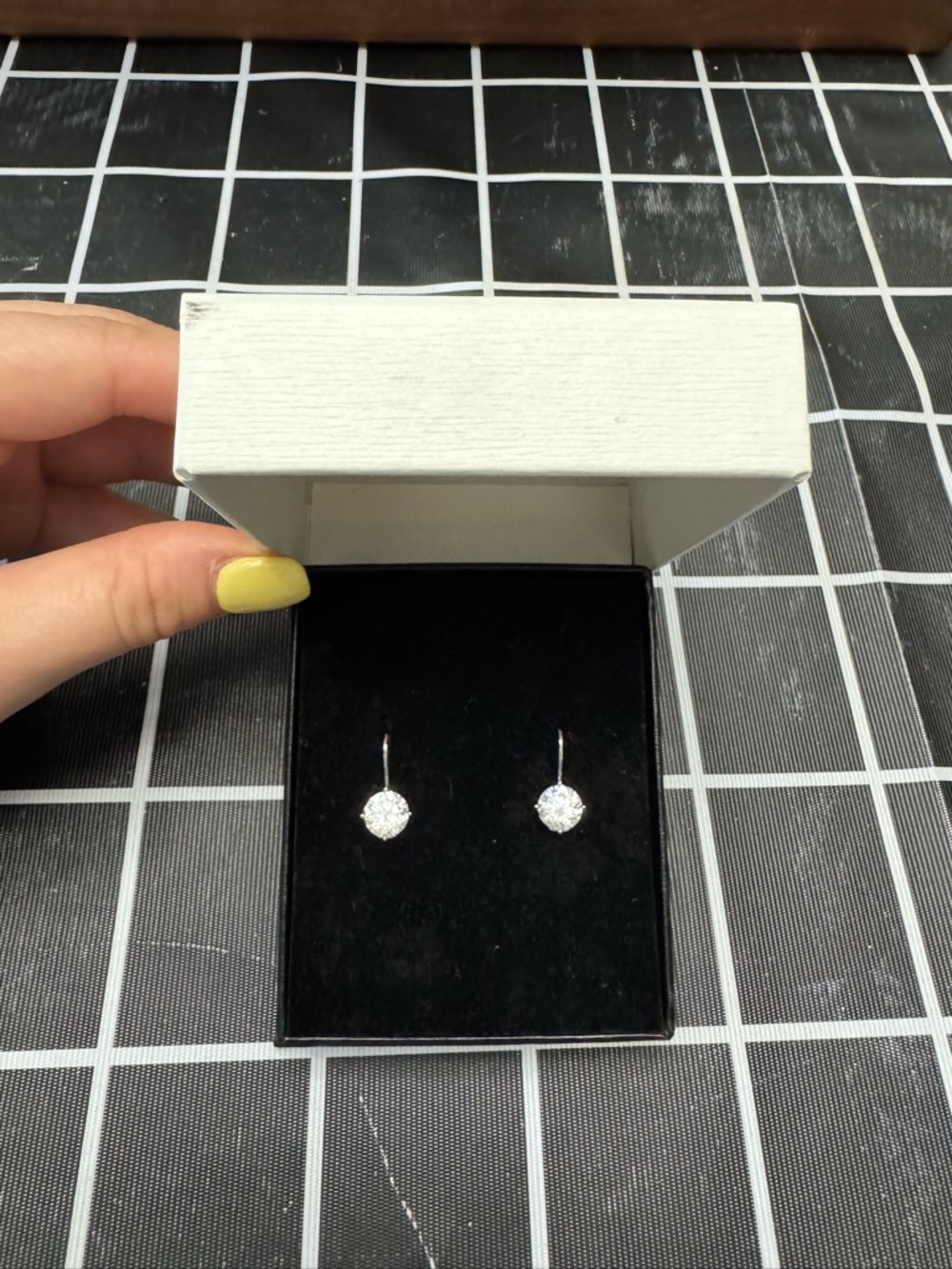 Sparkly Cubic Zirconia Dangly Earrings